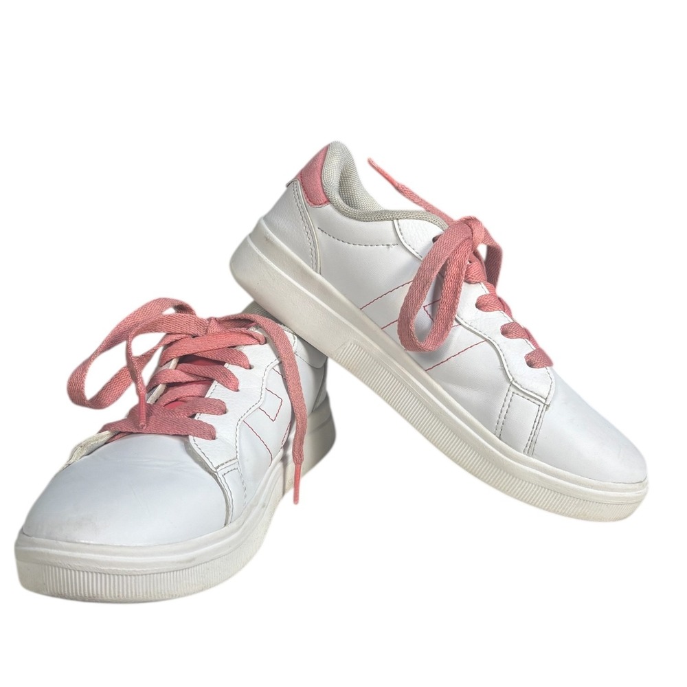 Tommy Hilfiger‎ Kids Cayman 3.0 Sneakers White Pink Size 3 Preowned w Box